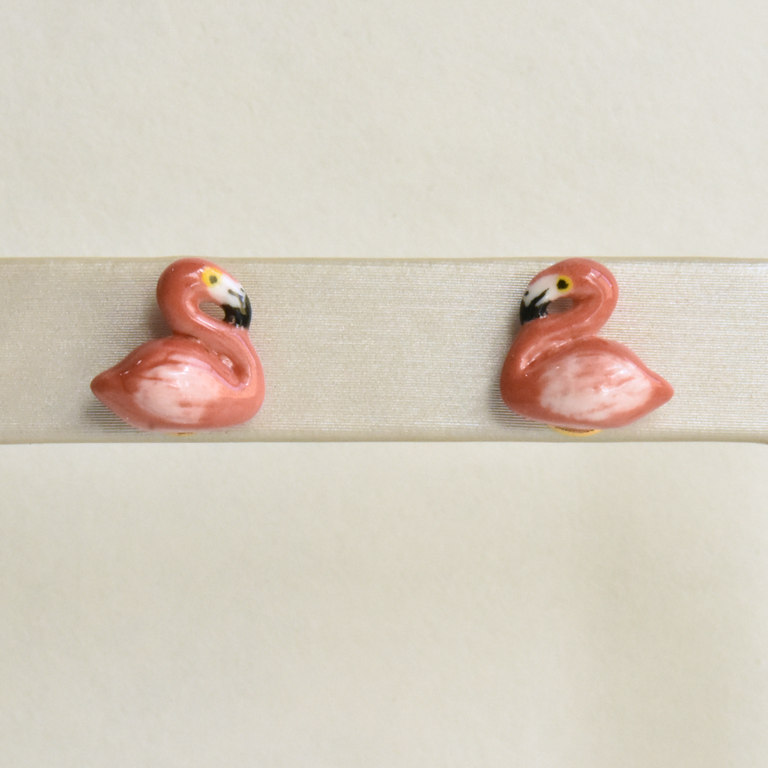 Flamingo Post Earrings - Goldmakers Fine Jewelry