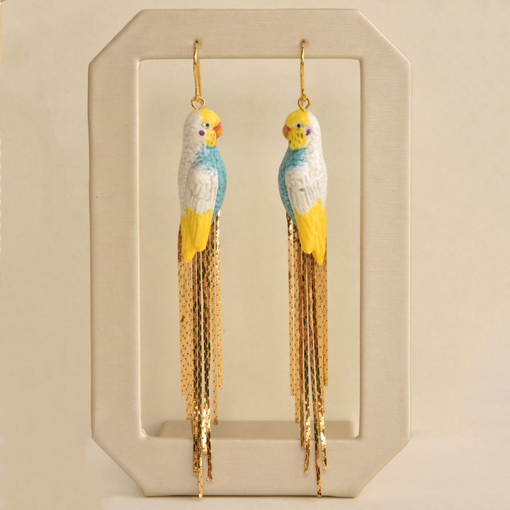 Parakeet Fringe Earrings - Goldmakers Fine Jewelry