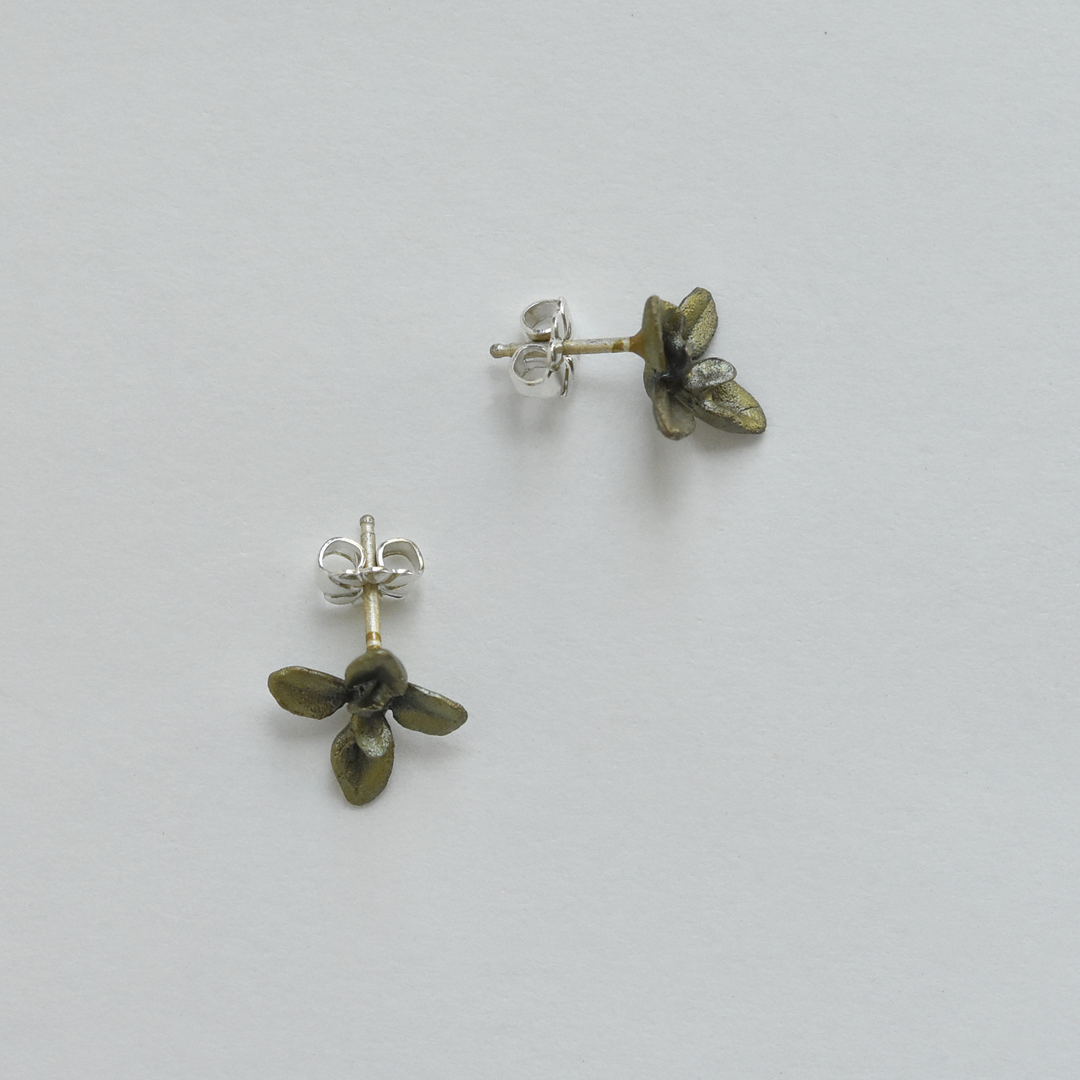 Petite Herb Post Earrings - Goldmakers Fine Jewelry