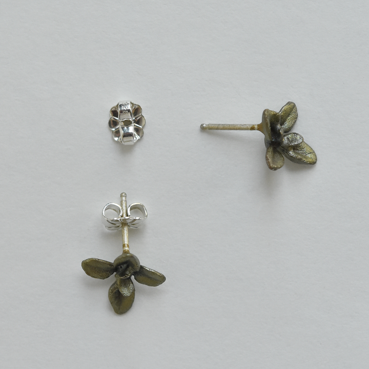 Petite Herb Post Earrings - Goldmakers Fine Jewelry