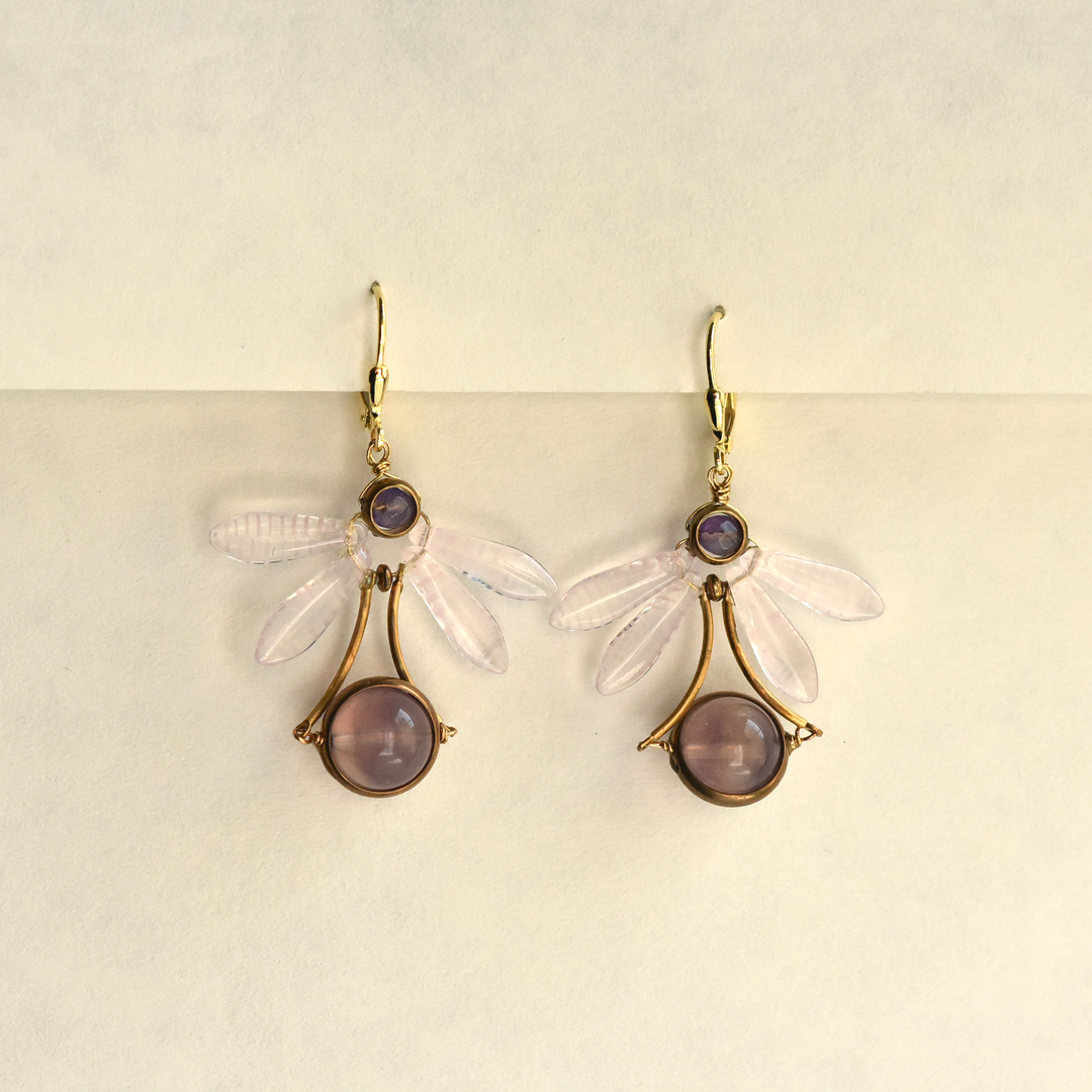 Purple Bead Drops - Goldmakers Fine Jewelry