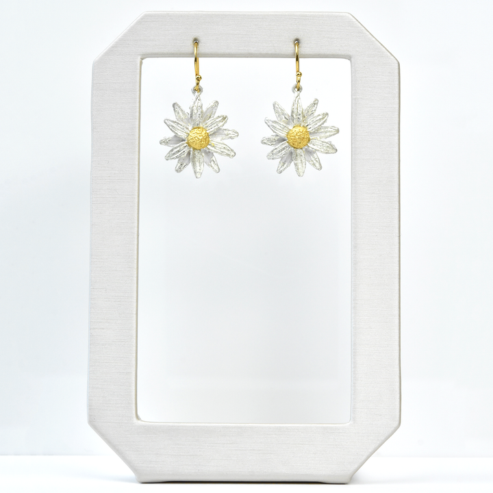 Daisy Dangle Earrings - Goldmakers Fine Jewelry