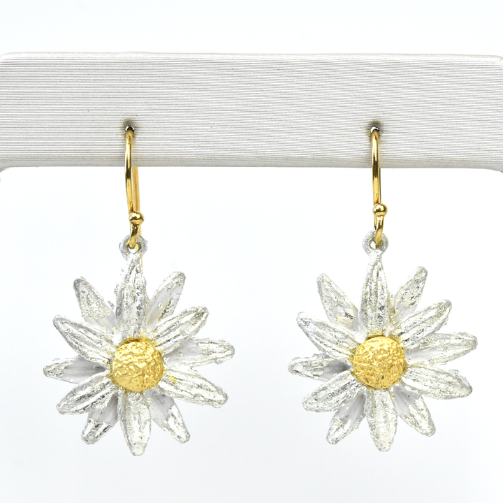 Daisy Dangle Earrings - Goldmakers Fine Jewelry