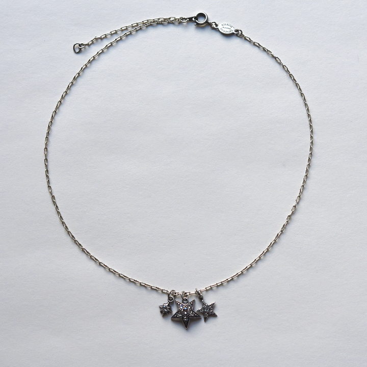 Three Silver Stars Necklace - Goldmakers Fine Jewelry
