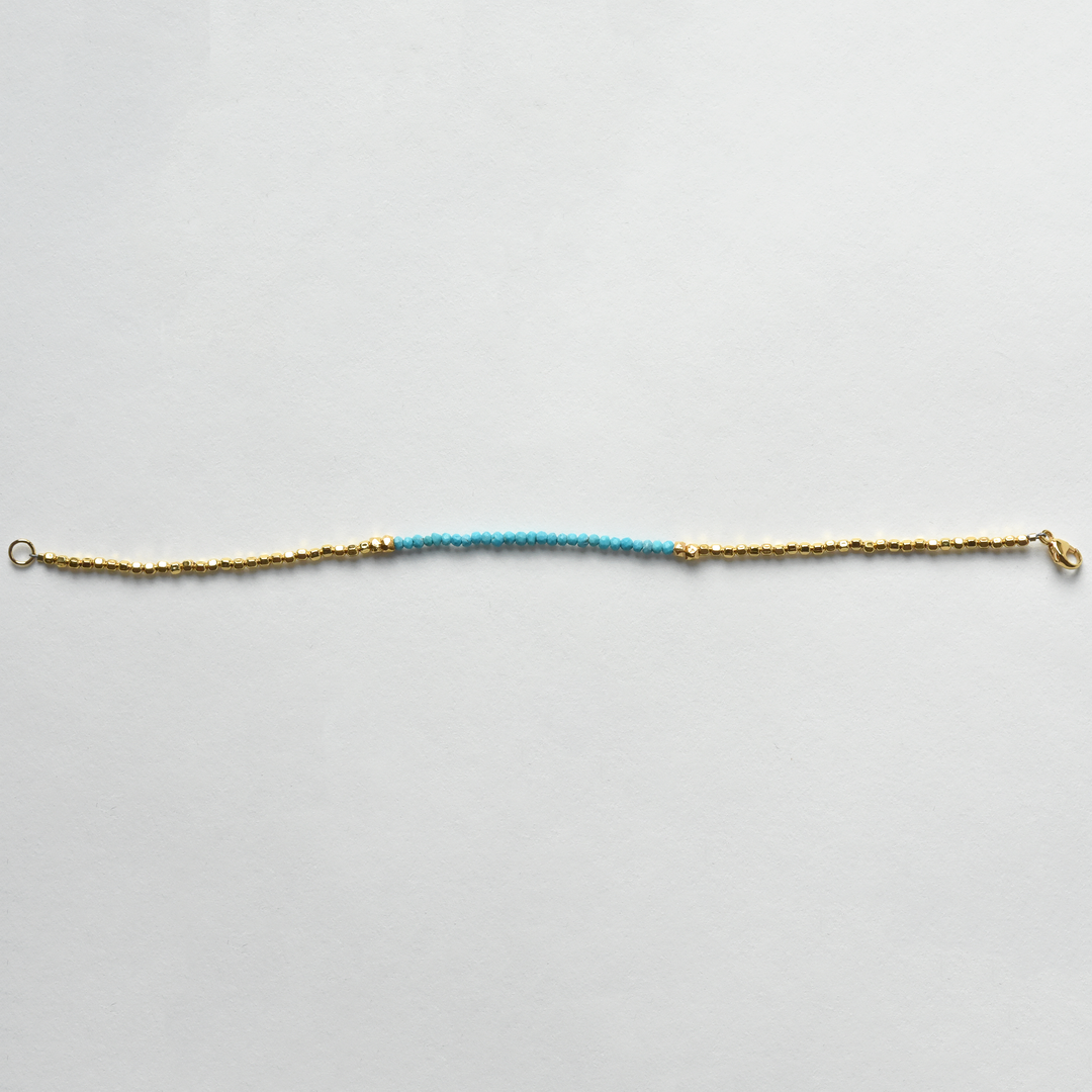 Turquoise Bracelet with Vermeil Beads - Goldmakers Fine Jewelry